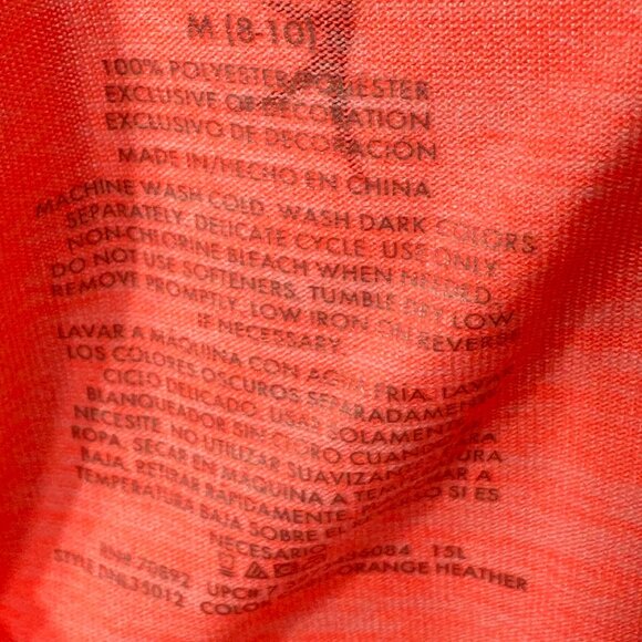 Danskin Now Women's Size Medium Top Athletic Long Sleeve Fitted Orange Preowned - Picture 4 of 13